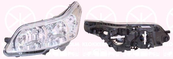 Headlight, H7/H1, with motor for headlamp levelling, Left, Illuminance [lx]: 17.5, 6208 53 (DS), 6208 53 (CITROEN), 6208 L4 (DS), 6208 L4 (CITROEN), 620853 (DS), 620853 (CITROEN)