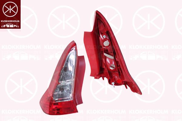 Tail Light Assembly, 3-drs, Left, Indicator Colour: Crystal clear, without bulb holder, 6350 GZ (DS), 6350 GZ (CITROEN)