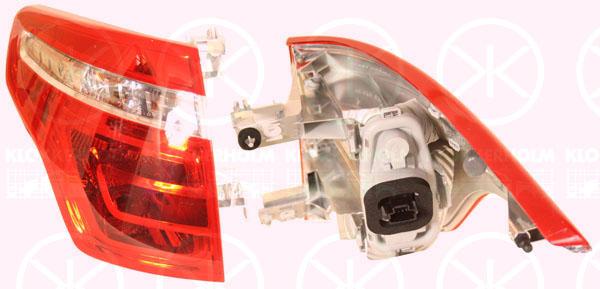 Tail Light Assembly, with bulb holder, Left, Outer section, AL, 6350 CA (DS), 6350 CA (CITROEN)