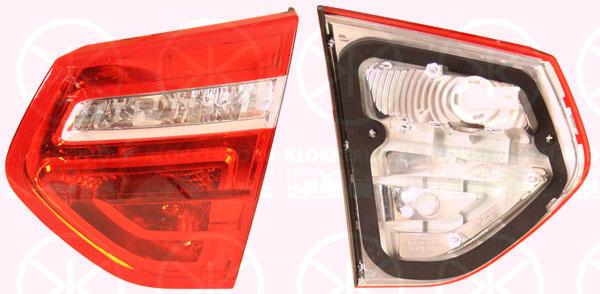 Tail Light Assembly, with bulb holder, Right, Inner Section, AL, 6351 CC (DS), 6351 CC (CITROEN)