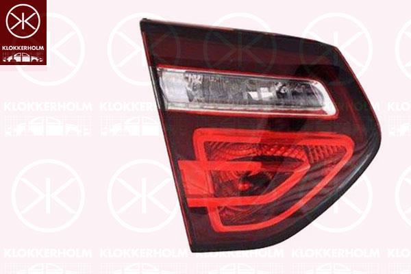 Tail Light Assembly, with bulb holder, Left, Inner Section, AL, 6350 LR (DS), 6350LR (CITROEN)