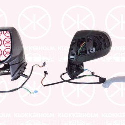 Exterior Mirror, Right, for electric mirror adjustment, Number of pins: 8, with indicator, with thermo sensor, Heatable, w/primer, Convex, 8153 G7 (DS), 8153 G7 (CITROEN)