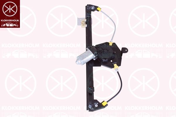 Window Regulator, with electric motor, with comfort function, Electric, Left Rear, 9223 C1 (DS), 9223 C1 (CITROEN), 9223A7 (DS), 9223A7 (CITROEN)