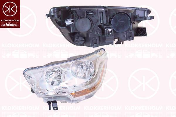 Headlight, Right, H7/H1, with motor for headlamp levelling, AL, 6206 S1 (DS), 6206 S1 (CITROEN), 9687304480 (DS), 9687304480 (CITROEN)