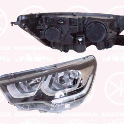 Headlight, Left, Illuminance [lx]: 17.5, H7/H7, with daytime running light (LED), with motor for headlamp levelling, AL, 9808623880 (CITROEN)