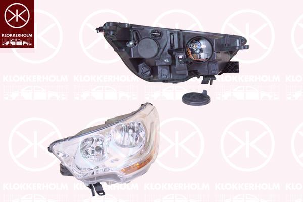 Headlight, Left, Illuminance [lx]: 17.5, H7/H1, with motor for headlamp levelling, 6208 S1 (DS), 6208 S1 (CITROEN), 9687308280 (DS), 9687308280 (CITROEN)