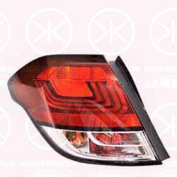 Tail Light Assembly, 5-drs, Right, Outer section, with bulb holder, Varroc, 9808624380 (DS), 9808624380 (CITROEN)