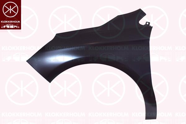 Wing, Steel, Left Front, without hole for direction indicator, 7840 AS (DS), 7840 AS (CITROEN)