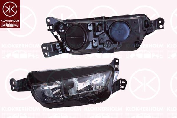 Headlight, Right, Illuminance [lx]: 20, H7/H7, with motor for headlamp levelling, AL, 9677217280 (DS), 9677217280 (CITROEN)