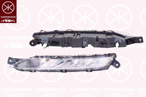 Daytime Running Light, Right, LED, with indicator, Valeo, 9676036280 (DS), 9676036280 (CITROEN), 9822653680 (DS), 9822653680 (CITROEN)