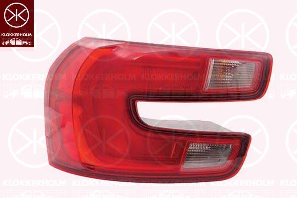 Tail Light Assembly, Left, P21/5W, PY21W, W16W, with bulb holder, AL, 9676853980 (DS), 9676853980 (CITROEN)