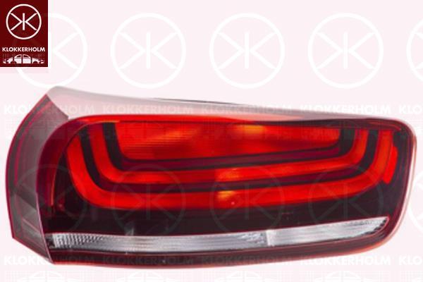 Tail Light Assembly, Left, P21W, W16W, W5W, with bulb holder, Hella, 9814429980 (CITROEN)