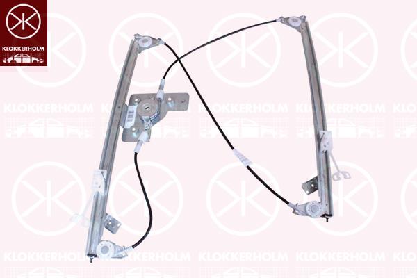 Window Regulator, without electric motor, Electric, Left Front, 9675924780 (CITROEN), 9816272580 (CITROEN), 9826076380 (CITROEN)