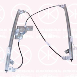 Window Regulator, without electric motor, Electric, Left Front, 9675924780 (CITROEN), 9816272580 (CITROEN), 9826076380 (CITROEN)