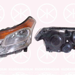 Headlight, H7/H1, with motor for headlamp levelling, Hella, Right, Illuminance [lx]: 12.5, 6206 N5 (DS), 6206 N5 (CITROEN)