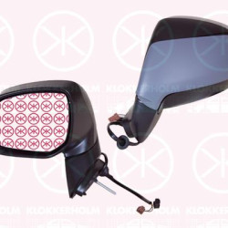 Exterior Mirror, Left, for electric mirror adjustment, Number of pins: 5, Heatable, Partial primed, Convex, 8152 A8 (DS), 8152 A8 (CITROEN), 8151 JV (DS), 8151 JV (CITROEN), 8153 XQ (DS), 8153 XQ (CITROEN)