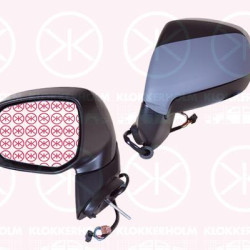 Exterior Mirror, Right, for electric mirror adjustment, Electronically foldable, with reading light, with thermo sensor, Number of pins: 11, Heatable, Partial primed, Convex, 8152 A9 (DS), 8152 A9 (CITROEN), 8151 JT (DS), 8151 JT (CITROEN), 8153 XR (DS), 8153 XR (CITROEN)