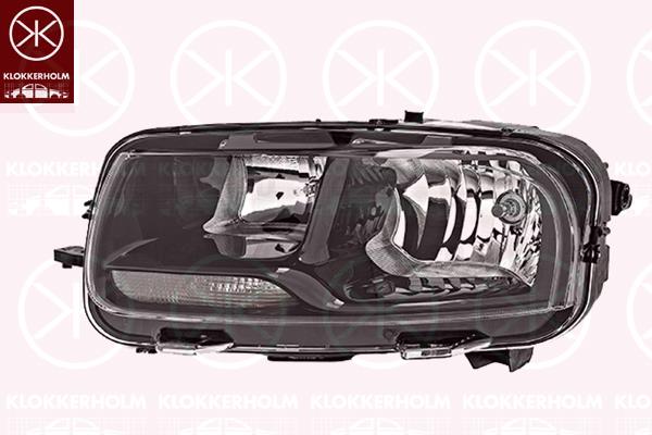 Headlight, Right, Illuminance [lx]: 17.5, H7/H1, Valeo, 9800901280 (DS), 9800901280 (CITROEN)