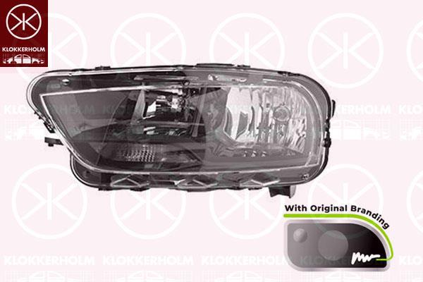 Headlight, Right, H7/H1, with lettering, Valeo, 9821349680 (CITROEN)