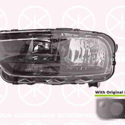 Headlight, Right, H7/H1, with lettering, Valeo, 9821349680 (CITROEN)