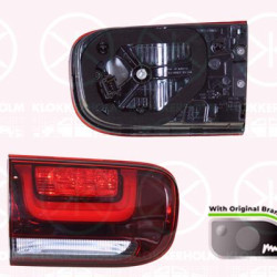 Tail Light Assembly, Left, Inner Section, with lettering, with bulb holder, Valeo, 98 213 527 80 (DS), 9821352780 (CITROEN)