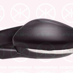 Exterior Mirror, Right, with indicator, for electric mirror adjustment, with thermo sensor, Number of pins: 8, w/primer, Heatable, Convex, 1607512280 (CITROEN), 1607512680 (CITROEN), 1607513080 (CITROEN), 98240810XT (CITROEN), 98310251XT (CITROEN)