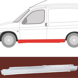 Rocker Panel, 2-dr, Left, Repair Panel, 7007 XZ (PEUGEOT), 7007 XZ (CITROEN), 7007H4 (PEUGEOT), 7007H4 (CITROEN)