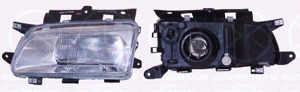 Headlight, H4, for vehicles with headlight levelling, Left, Illuminance [lx]: 12.5, 6204 P6 (DS), 6204 P6 (CITROEN), 6204P6 (DS), 6204P6 (CITROEN)