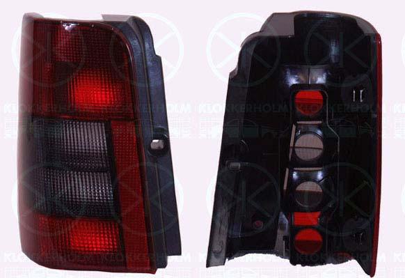 Tail Light Assembly, for vehicles with rear doors, without bulb holder, Left, 6350 EC (PEUGEOT), 6350 EC (DS), 6350 EC (CITROEN), 6350 H2 (DS), 6350 H2 (CITROEN), 6350H1 (PEUGEOT), 6350H1 (DS), 6350H1 (CITROEN), 6350H2 (PEUGEOT), 6350H2 (DS), 6350H2 (CITROEN)