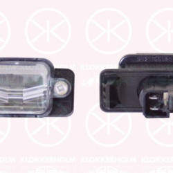 Licence Plate Light, with bulb holder, not ECE approved, 6340 99 (PEUGEOT), 6340 99 (DS), 6340 99 (CITROEN)