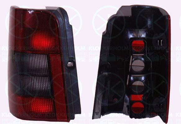 Tail Light Assembly, for vehicles with rear doors, without bulb holder, Right, 6351 EC (PEUGEOT), 6351 EC (DS), 6351 EC (CITROEN), 6351 H2 (DS), 6351 H2 (CITROEN), 6351H1 (PEUGEOT), 6351H1 (DS), 6351H1 (CITROEN), 6351H2 (PEUGEOT), 6351H2 (DS), 6351H2 (CITROEN)