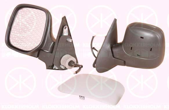 Exterior Mirror, w/primer, Control: cable pull, Convex, Heatable, Left, 8149 C4 (DS), 8149 C4 (CITROEN), 8149 E1 (PEUGEOT), 8149 E1 (DS), 8149 E1 (CITROEN), 8149C3 (DS), 8149C3 (CITROEN), 8149E1 (DS), 8149E1 (CITROEN), 8153 JK (DS), 8153 JK (CITROEN)