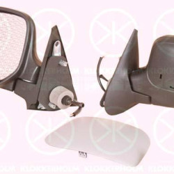 Exterior Mirror, w/primer, Control: cable pull, Convex, Heatable, Left, 8149 C4 (DS), 8149 C4 (CITROEN), 8149 E1 (PEUGEOT), 8149 E1 (DS), 8149 E1 (CITROEN), 8149C3 (DS), 8149C3 (CITROEN), 8149E1 (DS), 8149E1 (CITROEN), 8153 JK (DS), 8153 JK (CITROEN)