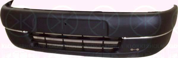 Bumper, with reinforcement, Front, with trim strip, 7401 H8 (DS), 7401 H8 (CITROEN), 7401S5 (DS), 7401S5 (CITROEN)