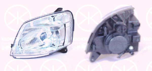 Headlight, H4, for vehicles with headlight levelling, with motor for headlamp levelling, Visteon, for right-hand traffic, Left, Illuminance [lx]: 20, 6204 AX (DS), 6204 AX (CITROEN), 6204 ZA (DS), 6204 ZA (CITROEN), 6204 ZE (DS), 6204 ZE (CITROEN), 6204ZE (DS), 6204ZE (CITROEN)