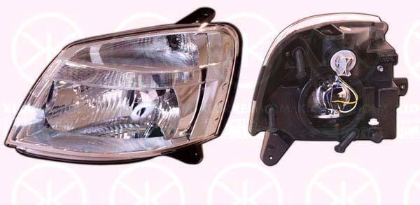 Headlight, H4, with motor for headlamp levelling, Left, Illuminance [lx]: 17.5, 6204 AX (DS), 6204 AX (CITROEN), 6204 ZA (DS), 6204 ZA (CITROEN), 6204 ZE (DS), 6204 ZE (CITROEN), 6204ZE (DS), 6204ZE (CITROEN)