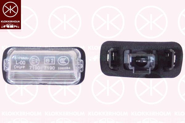 Licence Plate Light, with bulb holder, 6340 A3 (PEUGEOT), 6340 A3 (DS), 6340 A3 (CITROEN), 81270-02130 (TOYOTA), 81270-02131 (TOYOTA)