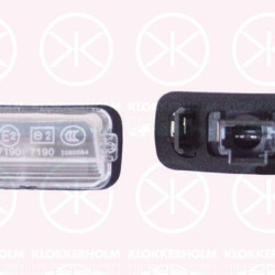 Licence Plate Light, with bulb holder, 6340 A3 (PEUGEOT), 6340 A3 (DS), 6340 A3 (CITROEN), 81270-02130 (TOYOTA), 81270-02131 (TOYOTA)