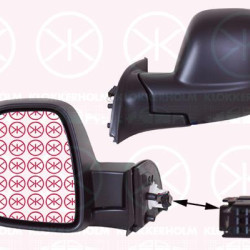 Exterior Mirror, Left, for electric mirror adjustment, Number of pins: 5, black, Heatable, Convex, 1679996580 (CITROEN), 96777523XT (PEUGEOT), 96777523XT (DS), 96777523XT (CITROEN), 1608750880 (DS), 1608750880 (CITROEN)