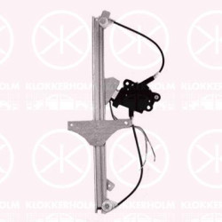 Window Regulator, OE-type, with electric motor, Electric, Left Front, Number of pins: 2, 9221 ER (CITROEN)