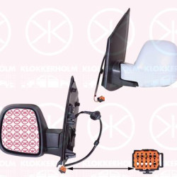 Exterior Mirror, Left, for electric mirror adjustment, Number of pins: 5, Left-/right-hand drive vehicles: for left-hand/right-hand drive vehicles, Heatable, w/primer, Convex, 1616869680 (PEUGEOT), 1616869680 (CITROEN), 6000655364 (FIAT), 98155884XT (PEUGEOT), 98155884XT (DS), 98155884XT (CITROEN), SU001-A5716 (TOYOTA)