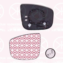 Mirror Glass, exterior mirror, Left, Heatable blind spot mirror, OE-TYPE, Convex, 9811825880 (PEUGEOT), 9811825880 (DS), 9811825880 (CITROEN)