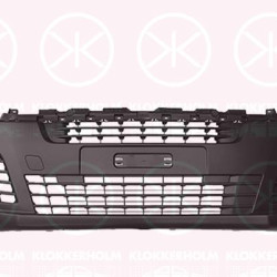 Bumper, Front, black, with hole(s) for fog lights, 16 156 582 80 (PEUGEOT), 1615658280 (CITROEN)