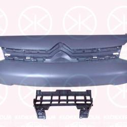 Bumper, w/primer, Front, Upper section, 1615050480 (CITROEN)