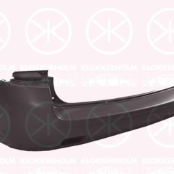 Bumper, short, Rear, black, 1614328080 (OPEL), SU001A3231 (TOYOTA)