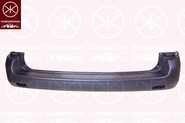 Bumper, short, w/primer, Rear, 155254032 (CITROEN), 1614328180 (OPEL), SU001A3232 (TOYOTA)