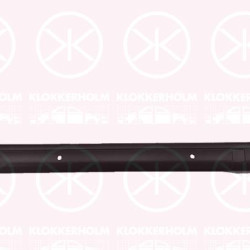 Bumper, long, with hole(s) for parking distance control, Rear, black, 1614345880 (OPEL), SU001A3246 (TOYOTA)