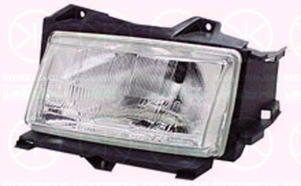 Headlight, H4, for vehicles with headlight levelling, Carello, Right, Illuminance [lx]: 17.5, 0009790386980 (FIAT), 1474267080 (FIAT), 6205 AK (PEUGEOT), 9790386980 (FIAT)