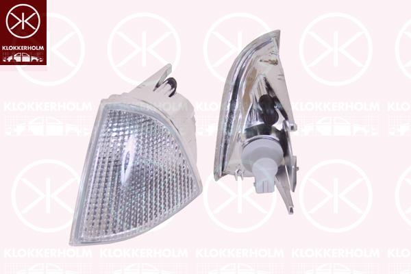 Direction Indicator, with bulb holder, white, Left, 6303 56 (PEUGEOT), 6303 56 (DS), 6303 56 (CITROEN)