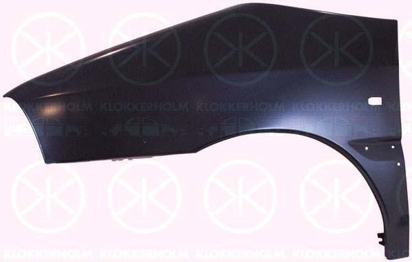 Wing, Right Front, with hole for direction indicator, Zinc-coated, 0009467001088 (FIAT), 7841 R8 (PEUGEOT), 7841 R8 (DS), 7841 R8 (CITROEN), 9467001088 (FIAT)